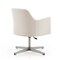 Manhattan Comfort Pelo Adjustable Height Swivel Accent Chair in White and Polished Chrome, PK2 2-AC030-WH - alternate 4